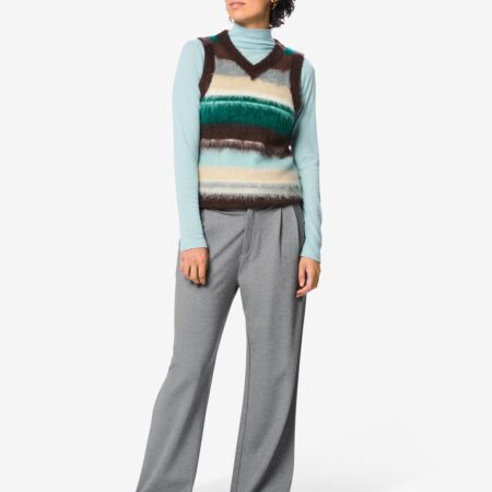 Damesbroek Devin wide fit jersey middengrijs