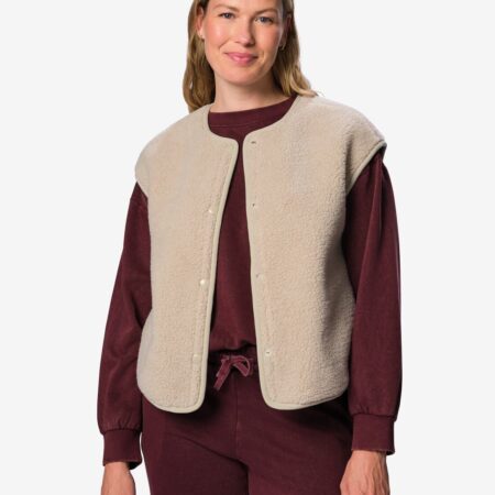 Damesgilet Odi teddy beige