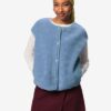 Damesgilet Odi teddy blauw