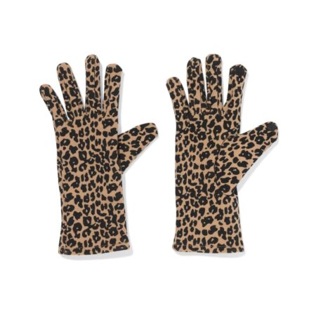 Dameshandschoenen met touchscreen tip luipaard multi1