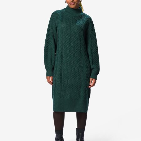 Damesjurk Zelda regular fit kabel zeegroen