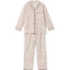 Damespyjama oversized fit strepen creme