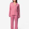 Damespyjama viscose roze