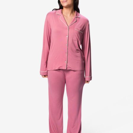 Damespyjama viscose roze