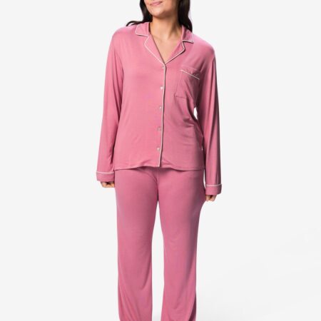 Damespyjama viscose roze