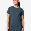 Damessportshirt donkerblauw