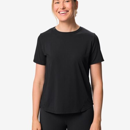 Damessportshirt zwart