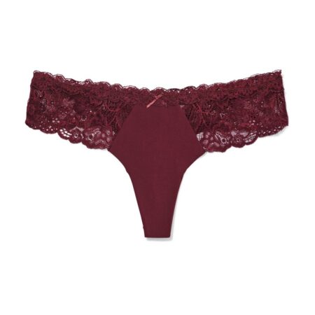 Damesstring micro donkerrood