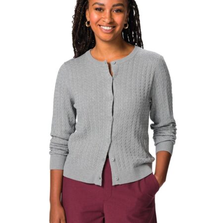 Damesvest Livia kabel middengrijs