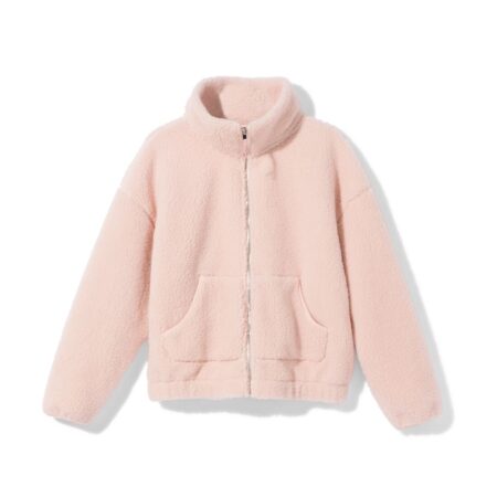 Damesvest sherpa lichtroze