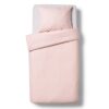 Dekbedovertrek 140x200/220cm flanel lijnen roze