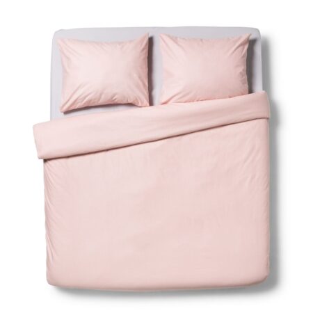 Dekbedovertrek 240x200/220cm flanel lijnen roze