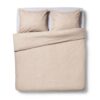 Dekbedovertrek 240x200/220cm flanel melange greige (grijs)