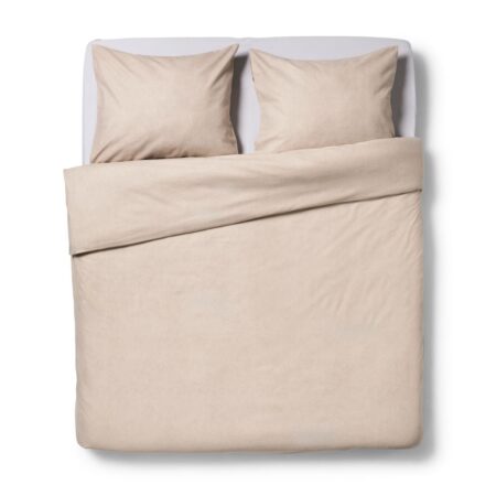 Dekbedovertrek 240x200/220cm flanel melange greige (grijs)