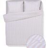 Dekbedovertrek 200x200/220cm zacht katoen strepen beige