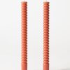 Dinerkaars ⌀2.2x25cm ribbel donkeroranje - 2 stuks (donkeroranje)