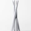 Dinerkaarsen 17x⌀2cm gotisch zilver - 4 stuks (zilver)