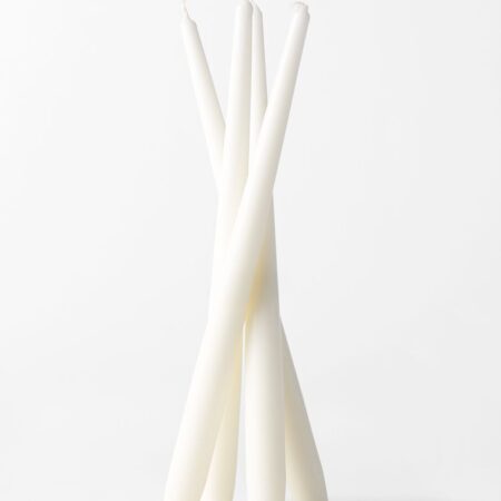 Dinerkaarsen ⌀2x17cm gotisch ivoor - 4 stuks (ivoor)