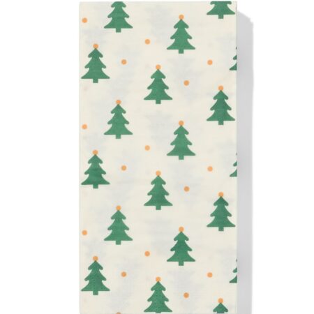 Dinerservetten 33x33cm papier kerstboom - 20 stuks