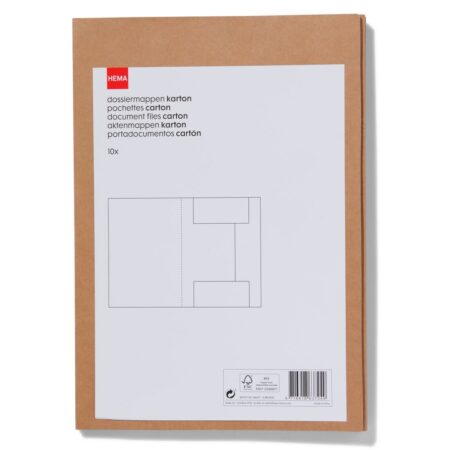Dossiermappen kraft A4 - 10 stuks