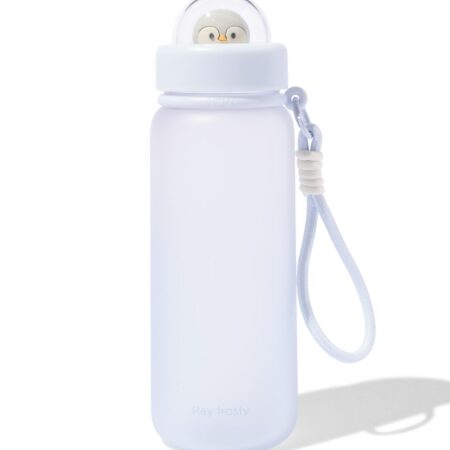 Drinkfles 800ml pinguïn (lichtblauw)