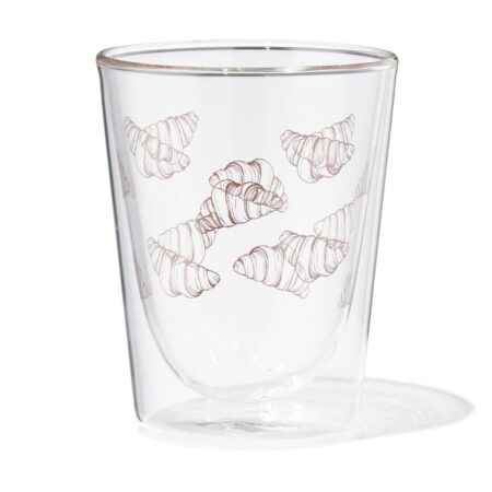 Dubbelwandig glas 200ml croissant (transparant)