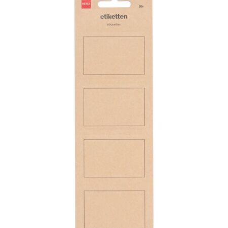 Etiketten - 20 stuks (bruin)