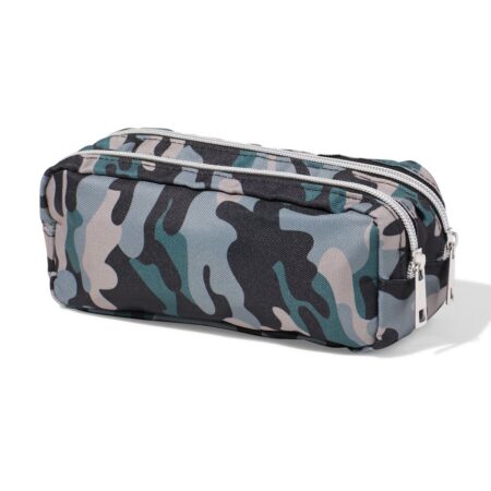 Etui dubbele rits camo