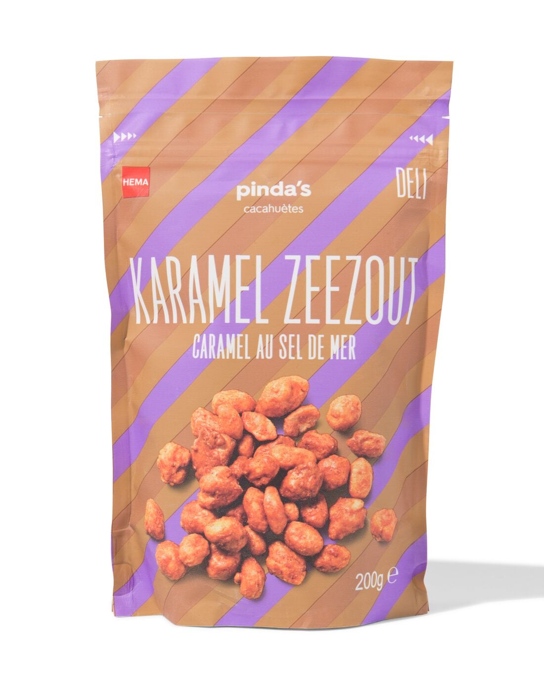 Gecoate pinda karamel zeezout 200g