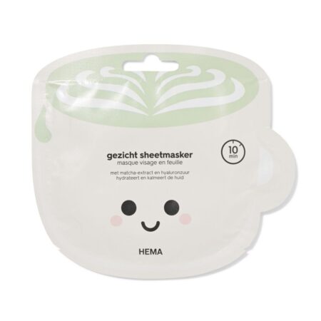 Gezicht sheetmasker sheet matcha