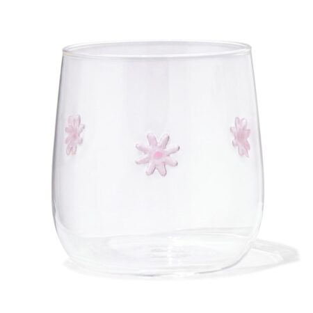 Glas 360ml bloemen