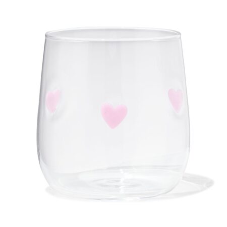 Glas 360ml glas hartjes