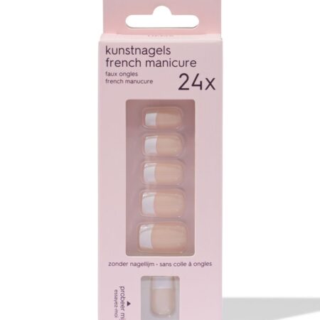 Herbruikbaar kunstnagels french mani - 24 stuks