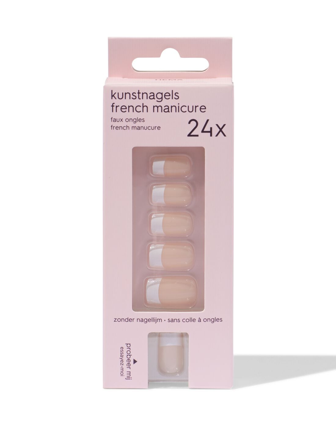 Herbruikbaar kunstnagels french mani - 24 stuks