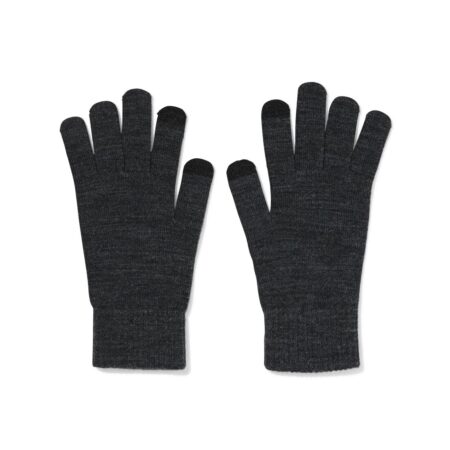 Heren handschoenen met touchscreen gebreid (grijs)