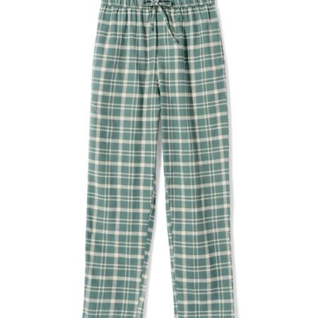 Heren pyjamabroek Pepijn regular fit flanel ruiten donkergroen