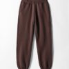 Herenbroek Carlson regular fit sweatstof donkerbruin