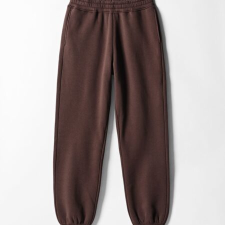 Herenbroek Carlson regular fit sweatstof donkerbruin