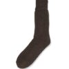 Herenhuissokken fleece donkerbruin