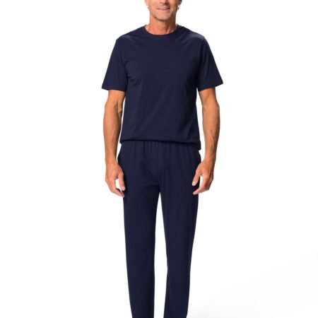 Herenpyjama Jasper jersey donkerblauw
