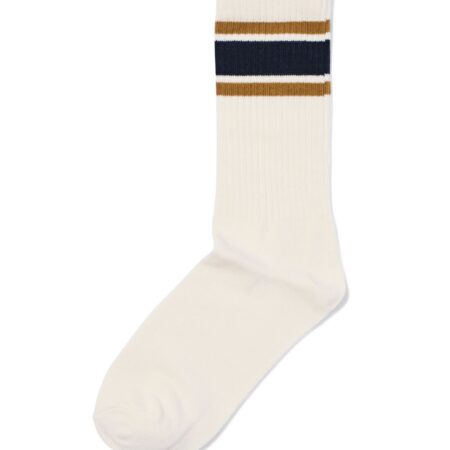 Herensokken sport strepen beige