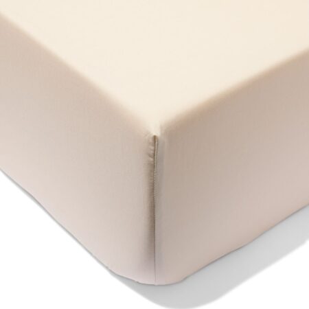 Hoeslaken 160x200cm hotel katoen percal beige