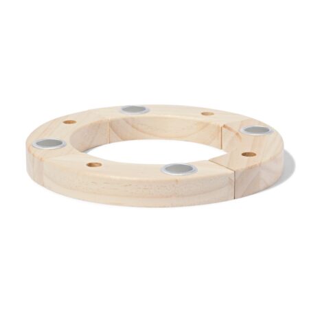 Houten jaarring kandelaar (multi)