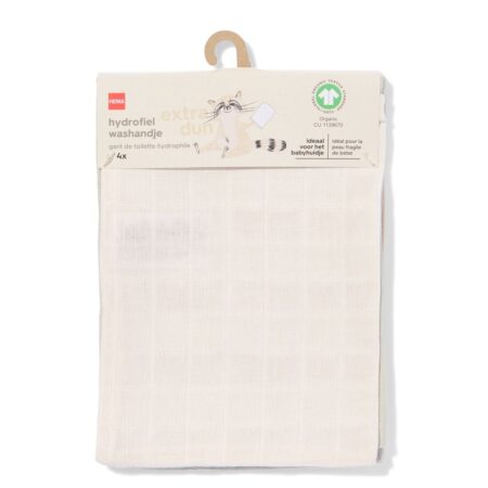 Hydrofiel washandjes 15x20cm - 4 stuks