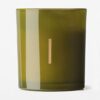 Kaars in glas ⌀8x9cm letter I (groen)