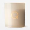 Kaars in glas ⌀8x9cm letter Q (creme)