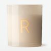 Kaars in glas ⌀8x9cm letter R (creme)