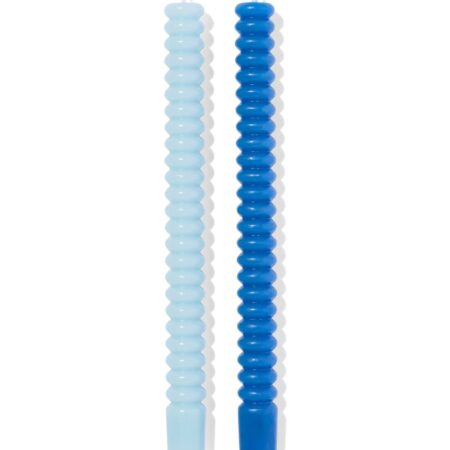 Kaarsen ribbel - 2 stuks (blauw)