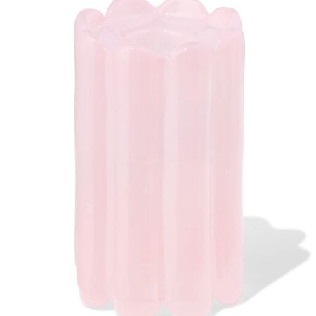 Kandelaar 5.8x10cm glas opaque (roze)