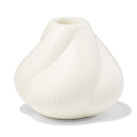 Kandelaar 9.2x9cm keramiek twist crème (creme)